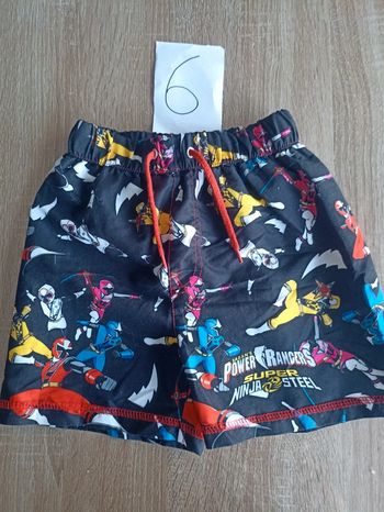 Short de bain power rangers