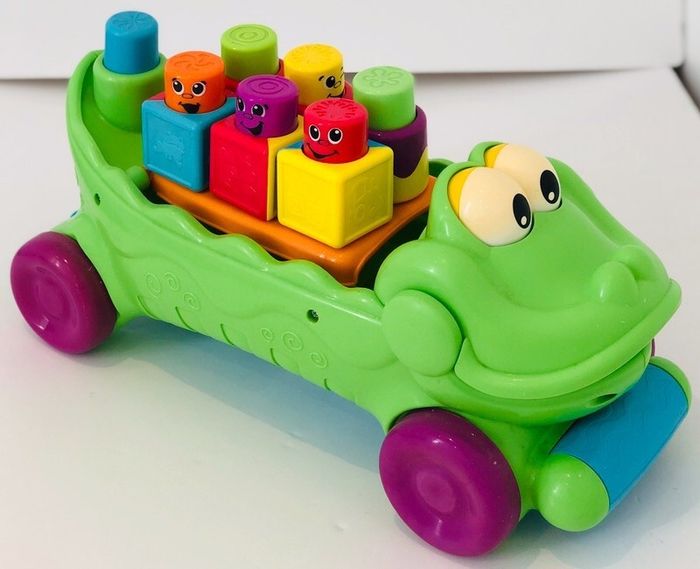 Fisher Price croco rigolo blocs formes à encastrer croco à tirer crocodile surprise blocks lot SOP77 - photo numéro 7