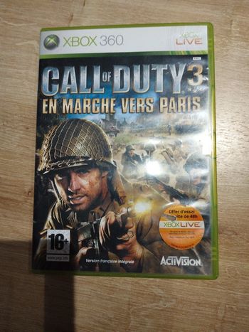 Call of duty 3 en route vers Paris xbox 360