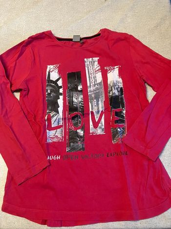 Pull ado Bilook – rose & noir – taille 16 ans