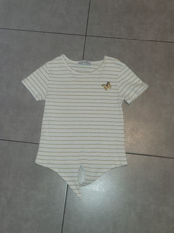 T-shirt à rayures paillettes