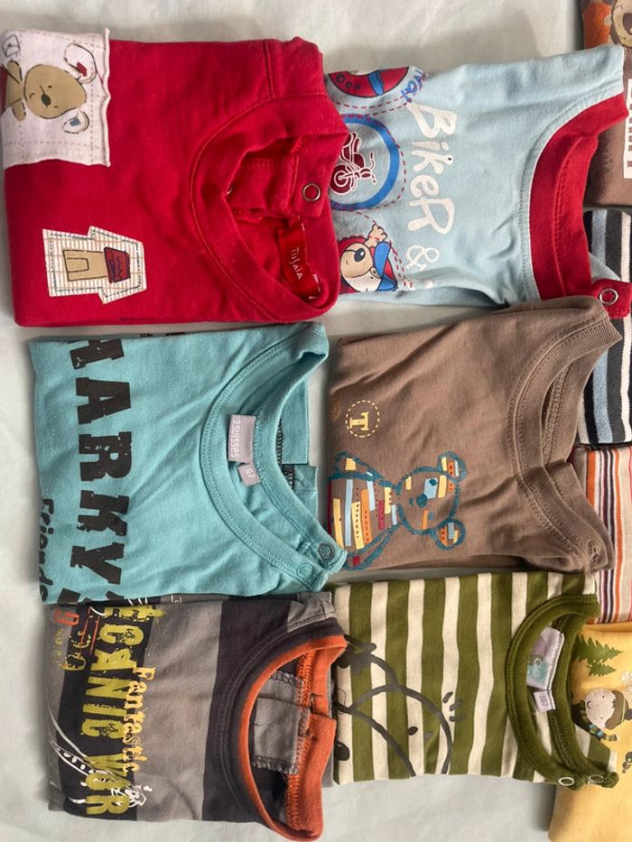 Lot t-shirt ML 6 mois - photo numéro 4