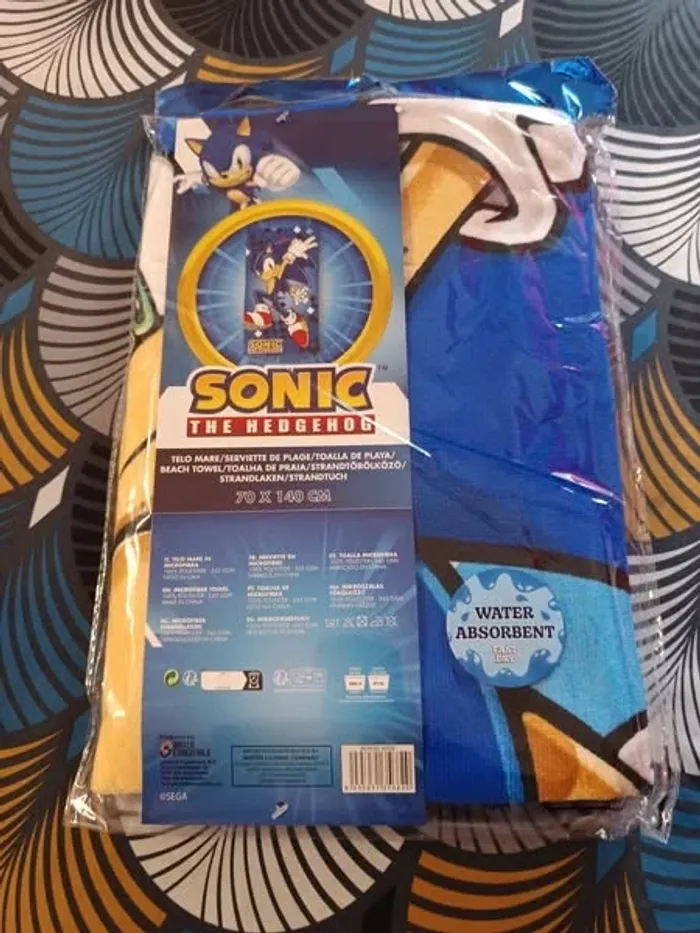 serviette de plage sonic