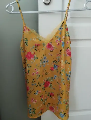 Débardeur jaune à fleurs Promod