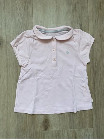 Polo Obaïbi rose fille 18 mois