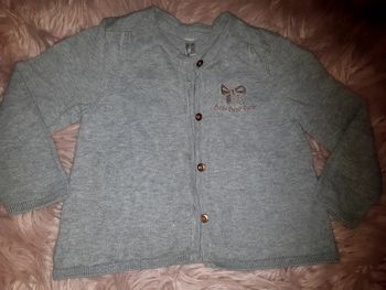 Gilet d'hiver fille 18 mois gris orchestra