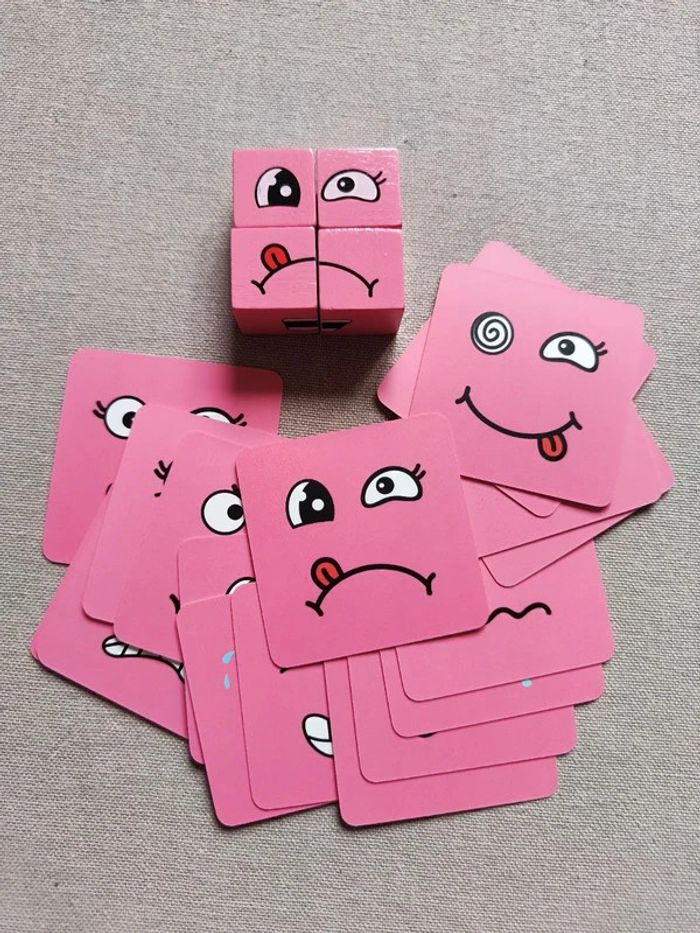 Jeu des émotions en bois