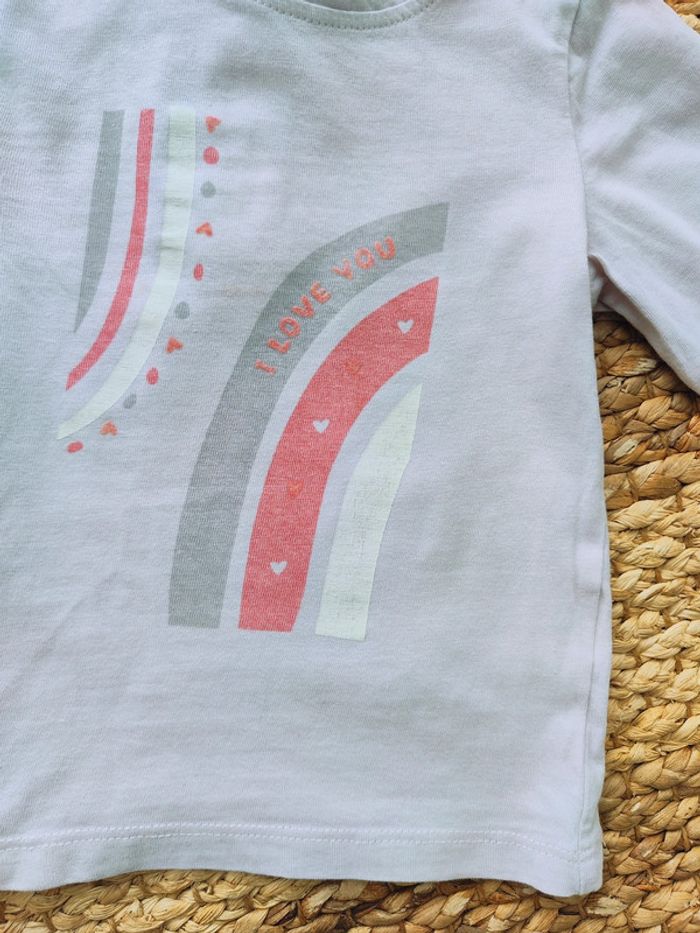 Lot de deux tee-shirts manches longues fille 24 mois - photo numéro 3