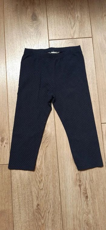 Legging 3/4 h&m bleu marine à pois 7/8 ans état neuf