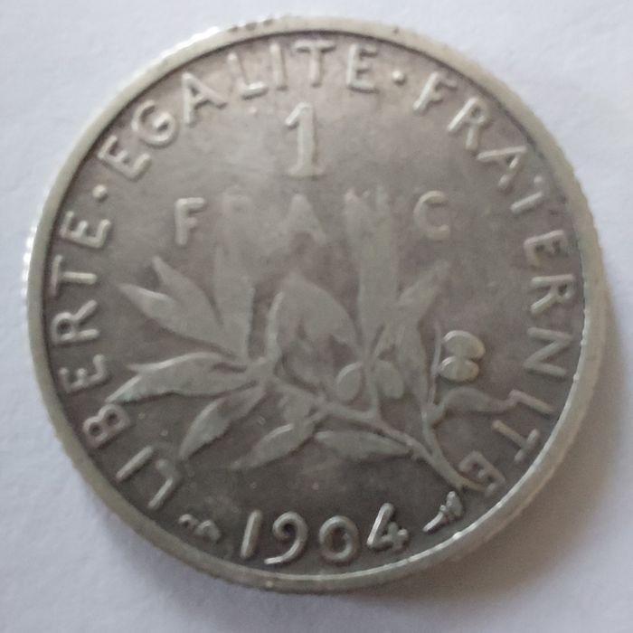 Pièce semeuse 1 Franc 1904 en argent
