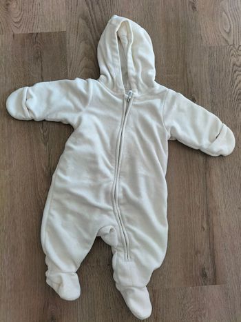 Combinaison polaire blanche H&M 2-4mois