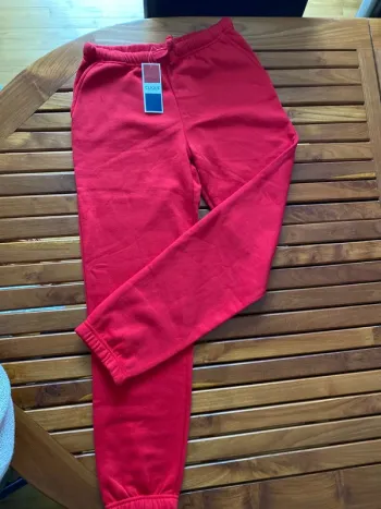 Pantalon jogging rouge enfant 12/14