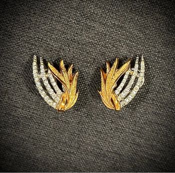 Boucles D’Oreilles Vintage Doré et Argenté