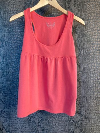 Top sans manche corail peplum vintage 3 Suisses