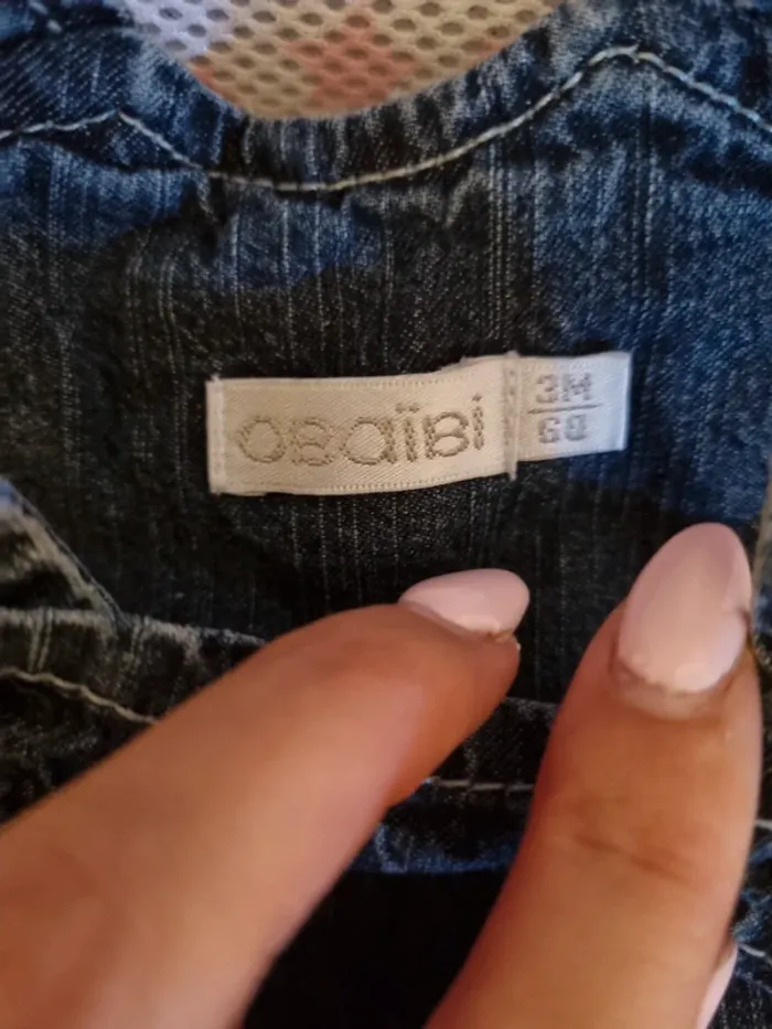 3 robes en jean 3 mois - photo numéro 3