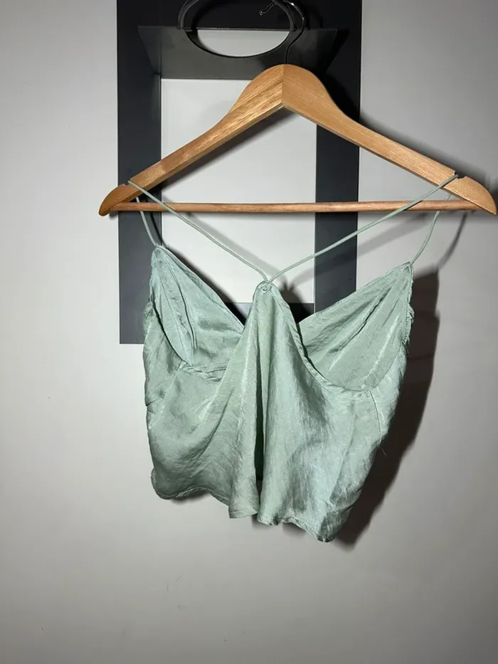 Haut à bretelles SHEIN vert S - photo numéro 2