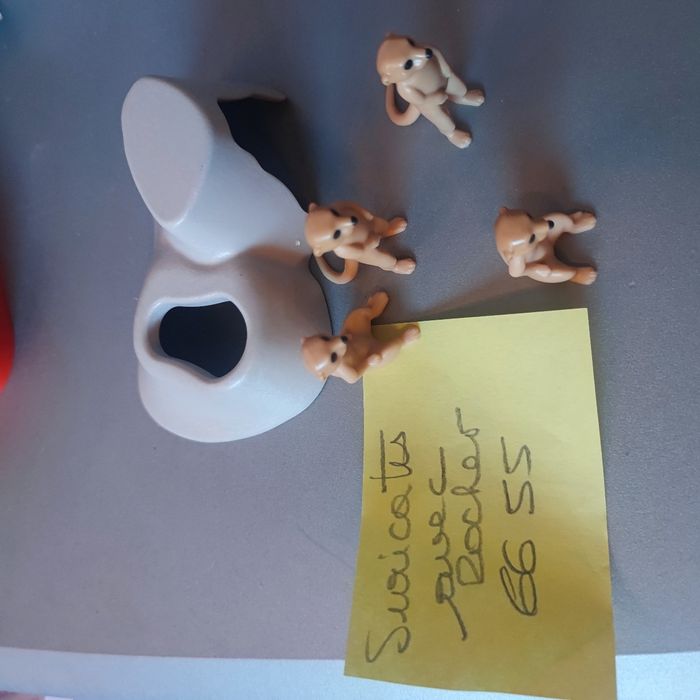 Playmobil 6655 suricates avec rocher complet  lot 2
