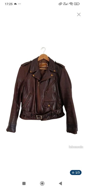 Perfecto cuir vintage homme