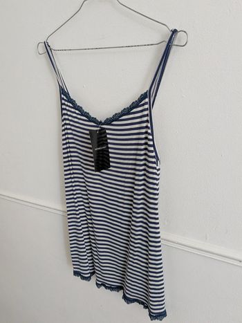 T-shirt marinière XL rayé bleu et blanc