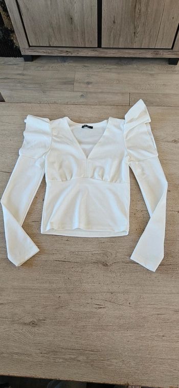 Blouse blanc cassé, à manchss longues, Next Trend, taille 38/M