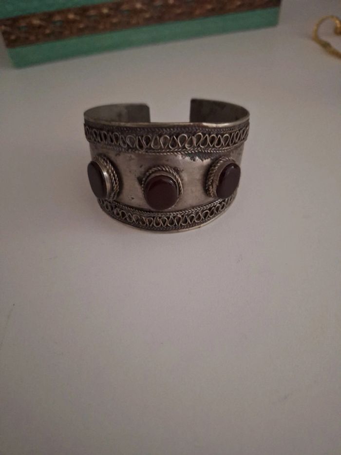 Manchette, bracelet jong ouvert en métal berbère - photo numéro 2