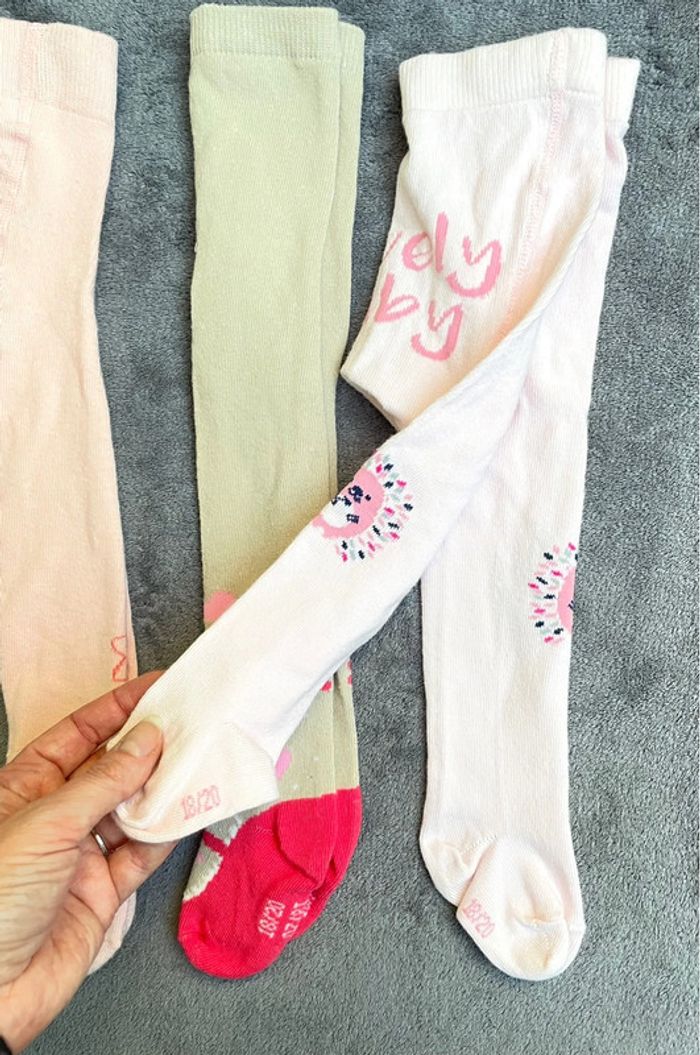 Collants hiver fille 12/18 mois (lot de 3) - photo numéro 6