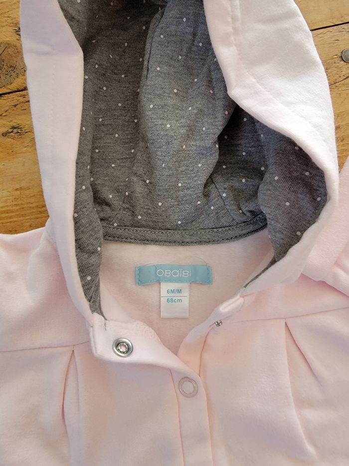 Veste sweat bébé fille obaibi 6 mois