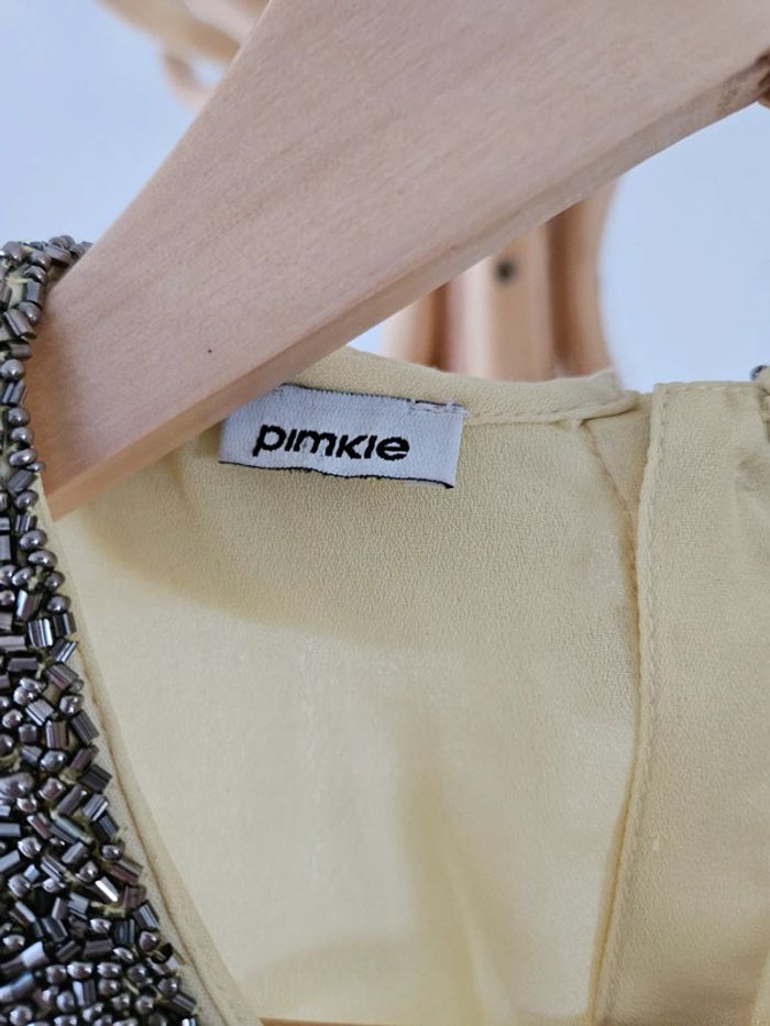 Blouse jaune col chemise taille 38 Pimkie - photo numéro 3