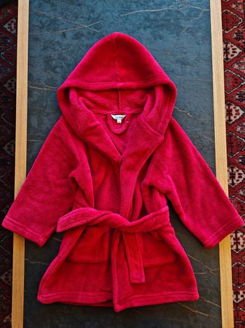 Robe de chambre rouge Nuit d'étoiles 3 ans