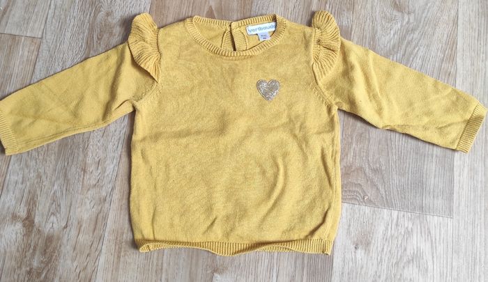 Pull léger jaune fille