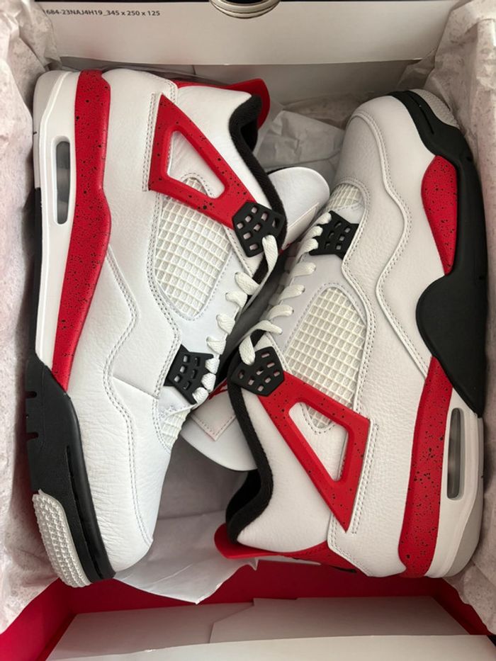 Air Jordan 4 Retro White/Fire Red-Black – Taille 44 EU / US 10