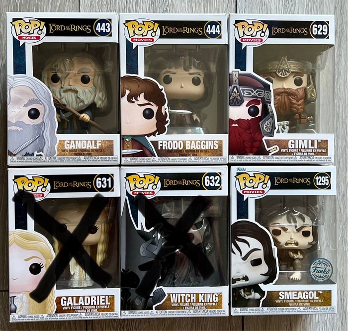 Lot de figurines du film Seigneur des anneaux