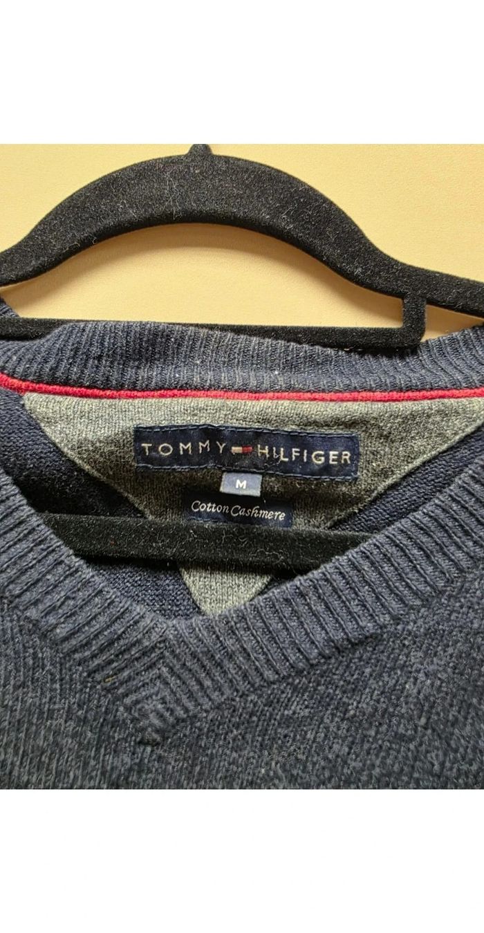 Pull Tommy Hilfiger pour homme en coton et cachemire – Taille M - photo numéro 2
