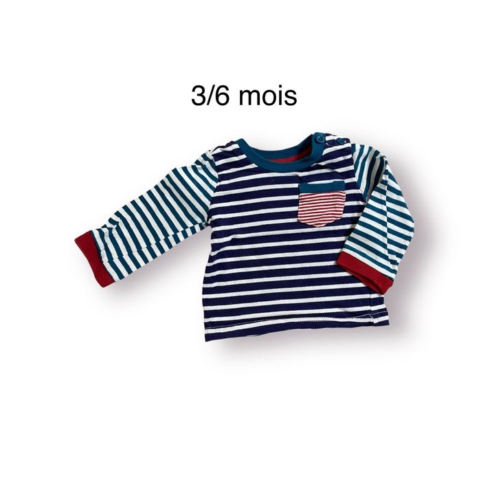 EarlyDays T-shirt manches longues rayé Taille 3/6 mois