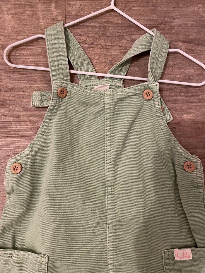 Robe à bretelles en jean verte - photo numéro 2