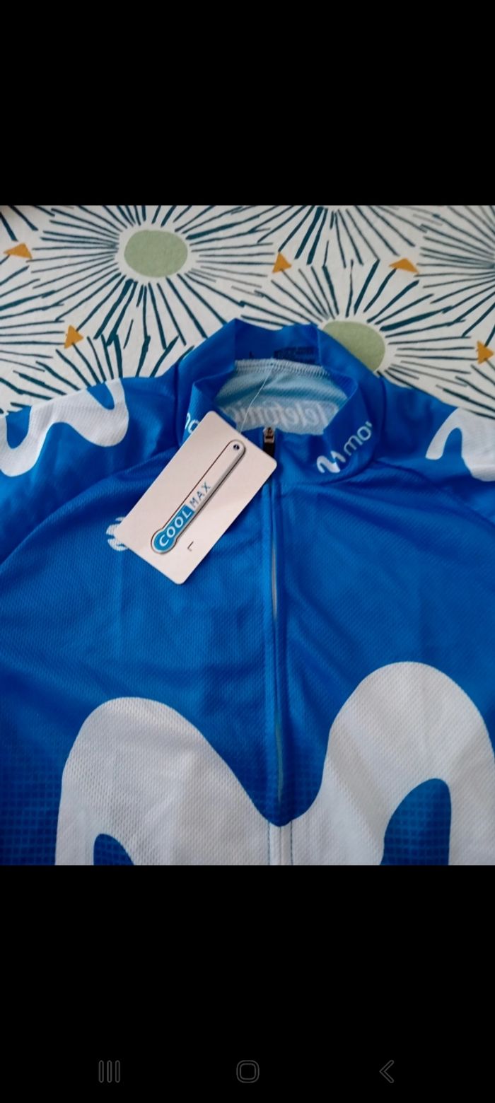 Maillot cyclisme movistar - photo numéro 2