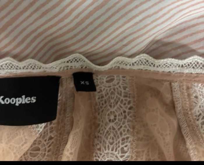Robe The Kooples neuve XS rose pâle dentelle blanche - photo numéro 8