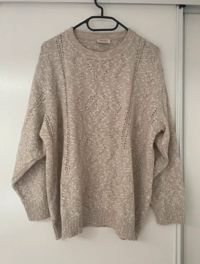 Pull en mailles croisées taille L Berger du Nord