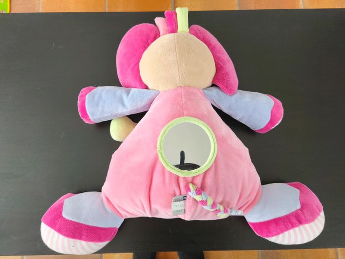 Peluche bébé fille éléphant tout doux sensorielle - photo numéro 2