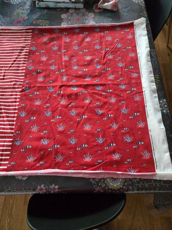 Panneau de couture stenzo textiles motif poissons