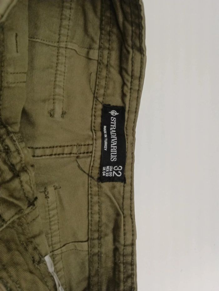 Pantalon jeans cargo homme Stradivarius jambes larges taille 32 - photo numéro 4