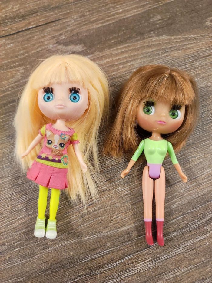 Lot de 2 petites poupées pour fille