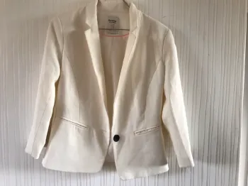 Veste blanche Bershka S