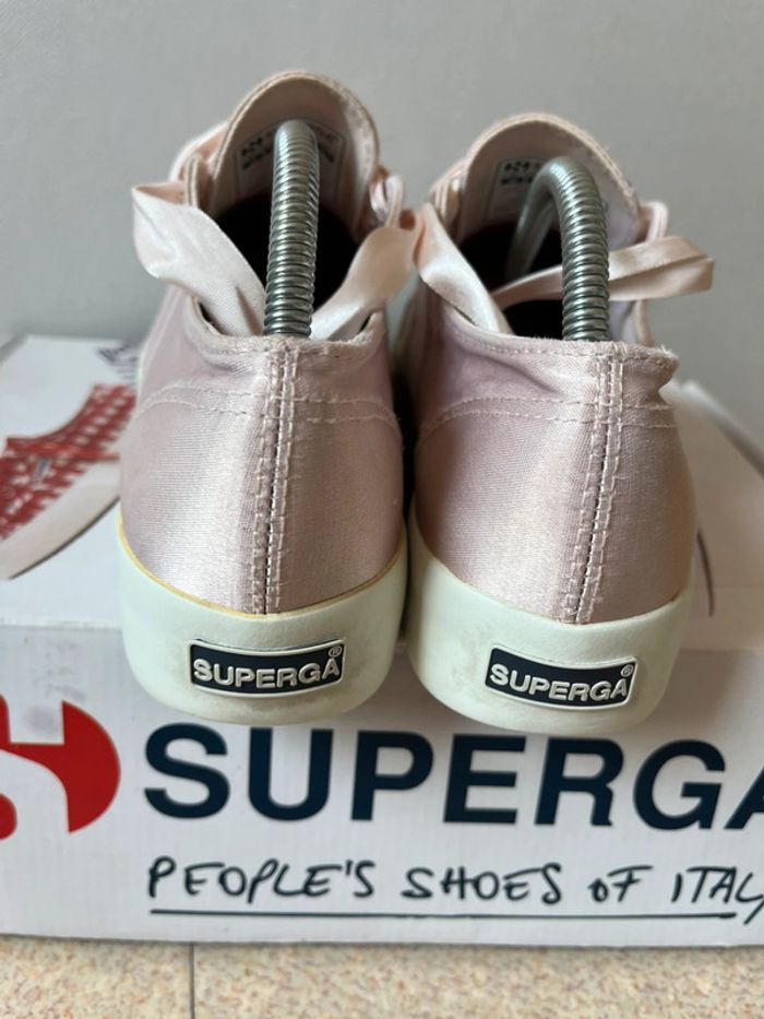 Baskets Superga Rose Satinée Avec Sa Boîte D’origine Taille (36) - photo numéro 5
