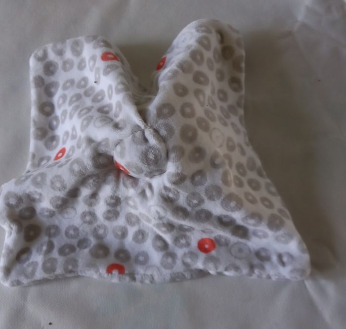 Doudou carré plat ours gris - Cercles - Spilec - photo numéro 2