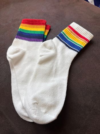 Lot de deux paires de chaussettes multicolores