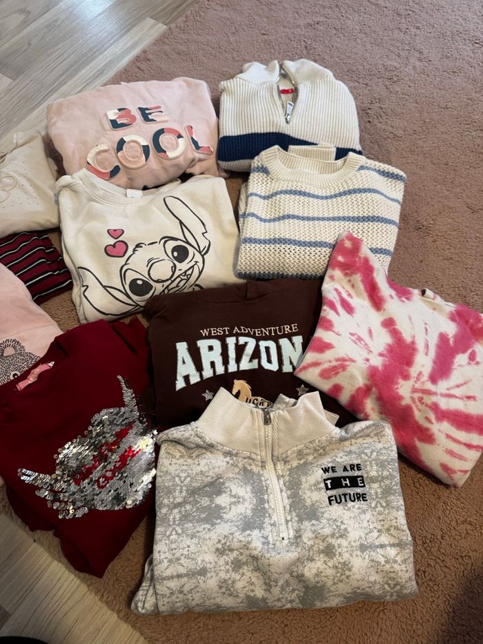 Lot Pulls fille 10 ans