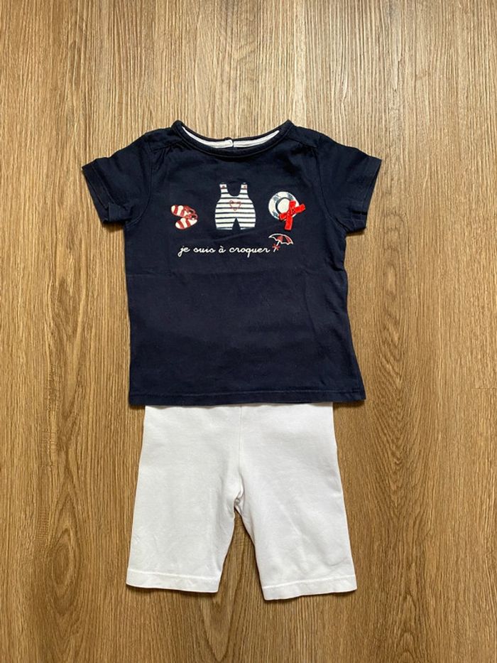 Ensemble marin été fille 18 mois