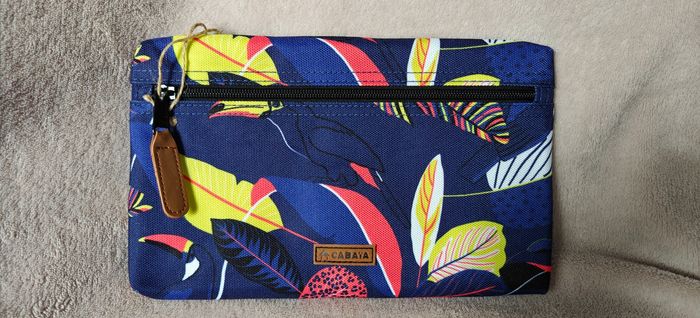 Lot de 3 pochettes cabaïa bleu violine jaune - photo numéro 2