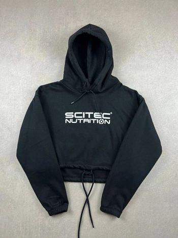 Sweat à capuche Scitec Nutrition Laila Crop top - Gym Hoodie Sweatshirt | noir | Size XS | Women #52